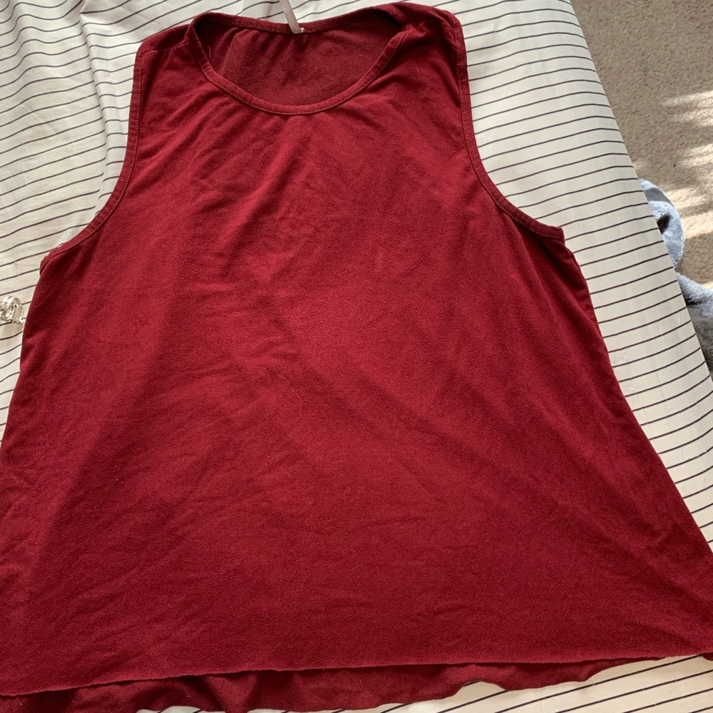 Burgundy tank